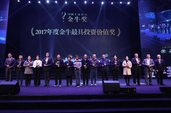 PG模拟器股份荣获“2017年度金牛最具投资价值奖”(图1)
